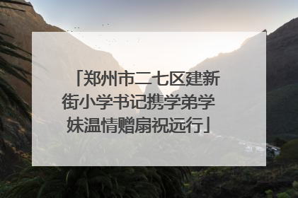 郑州市二七区建新街小学书记携学弟学妹温情赠扇祝远行