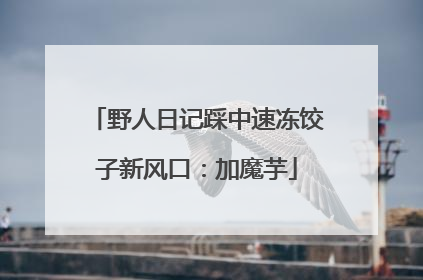 野人日记踩中速冻饺子新风口：加魔芋