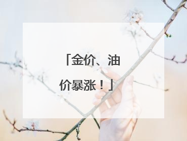 金价、油价暴涨！