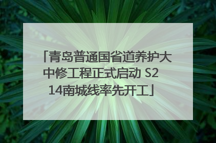青岛普通国省道养护大中修工程正式启动 S214南城线率先开工