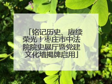 铭记历史、赓续荣光！枣庄市中法院院史展厅暨党建文化墙揭牌启用