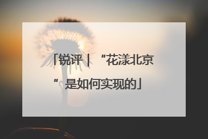 锐评｜“花漾北京”是如何实现的