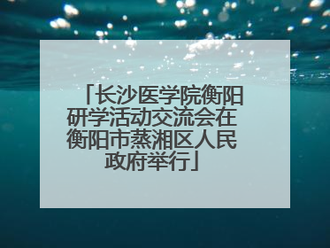 长沙医学院衡阳研学活动交流会在衡阳市蒸湘区人民政府举行
