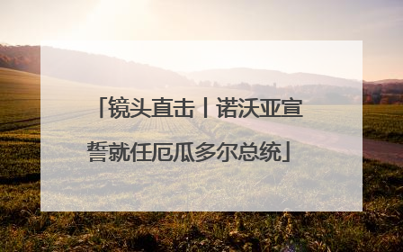 镜头直击丨诺沃亚宣誓就任厄瓜多尔总统