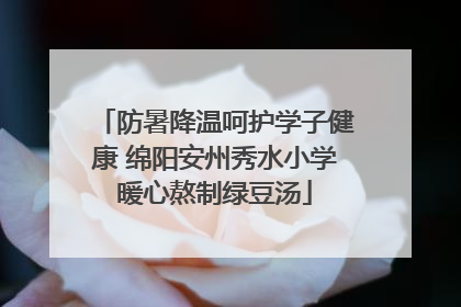 防暑降温呵护学子健康 绵阳安州秀水小学暖心熬制绿豆汤