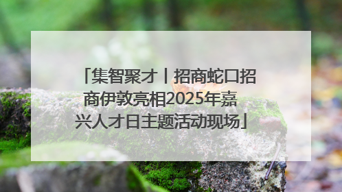 集智聚才丨招商蛇口招商伊敦亮相2025年嘉兴人才日主题活动现场