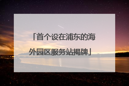 首个设在浦东的海外园区服务站揭牌