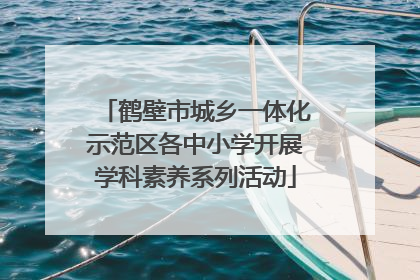 鹤壁市城乡一体化示范区各中小学开展学科素养系列活动