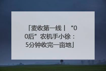 麦收第一线丨“00后”农机手小徐：5分钟收完一亩地