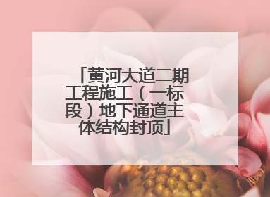 黄河大道二期工程施工（一标段）地下通道主体结构封顶