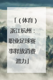 （体育）浙江杭州：职业足球赛事释放消费潜力