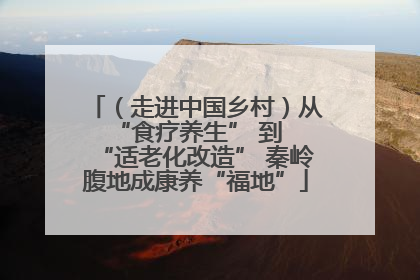 （走进中国乡村）从 “食疗养生” 到 “适老化改造” 秦岭腹地成康养“福地”