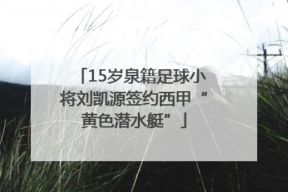 15岁泉籍足球小将刘凯源签约西甲“黄色潜水艇”