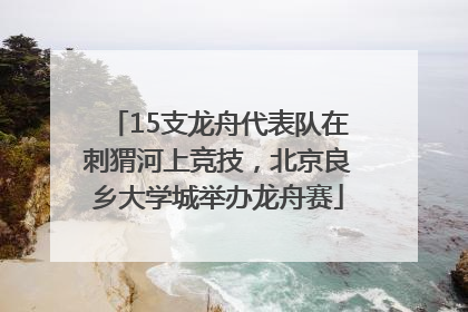 15支龙舟代表队在刺猬河上竞技，北京良乡大学城举办龙舟赛