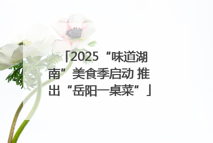 2025“味道湖南”美食季启动 推出“岳阳一桌菜”