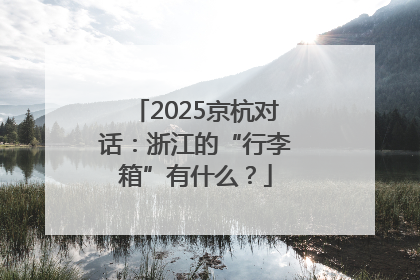 2025京杭对话：浙江的“行李箱”有什么？