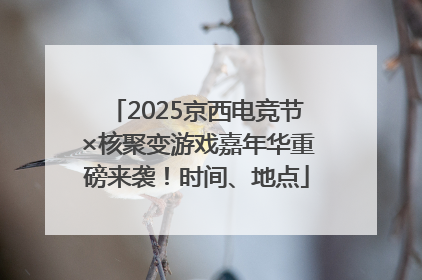 2025京西电竞节×核聚变游戏嘉年华重磅来袭！时间、地点