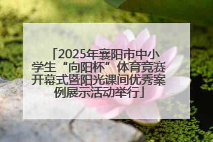 2025年襄阳市中小学生“向阳杯”体育竞赛开幕式暨阳光课间优秀案例展示活动举行
